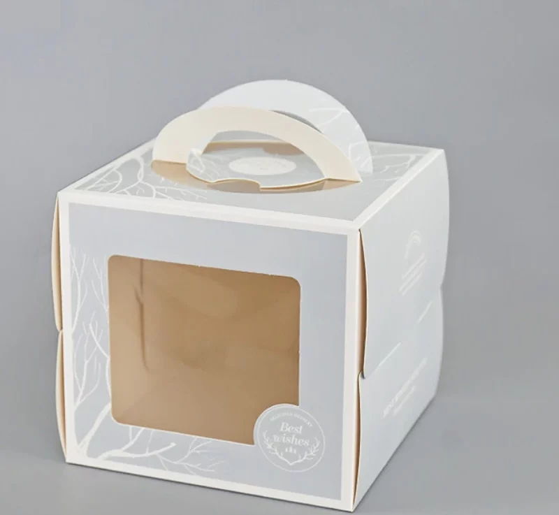 10'' HANDLE CAKE BOX-GREY