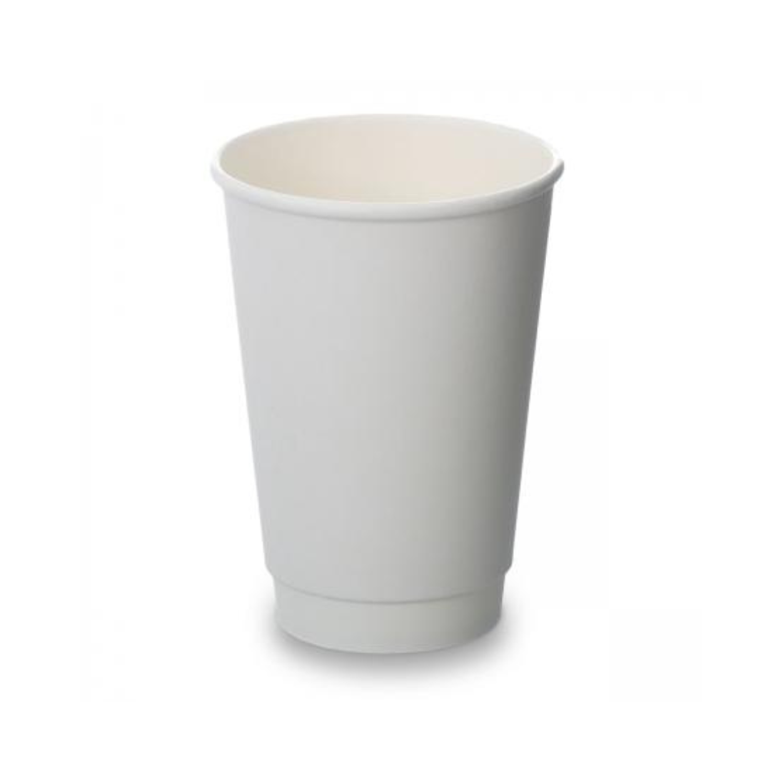 12OZ TALL DOUBLE WALL HOT CUP - MATT WHITE