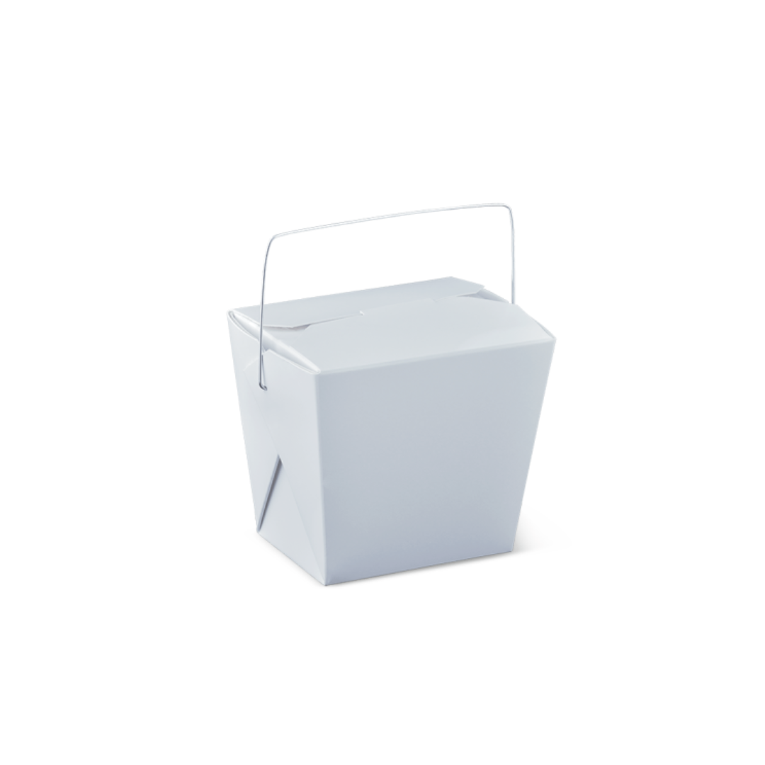 16OZ WIRE FOOD PAIL - WHITE