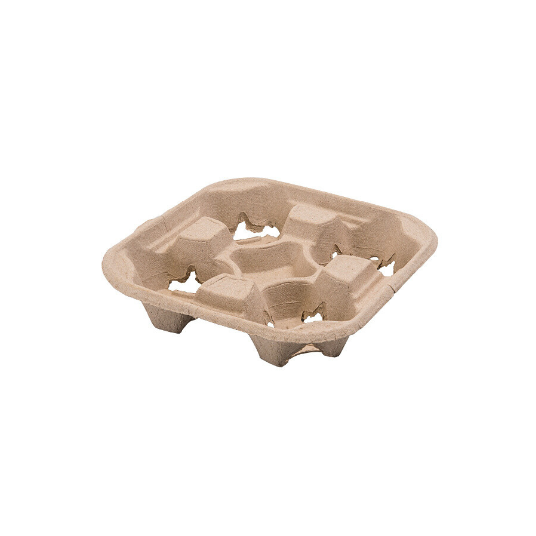 4 CUPS CARRIER TRAY - PULP