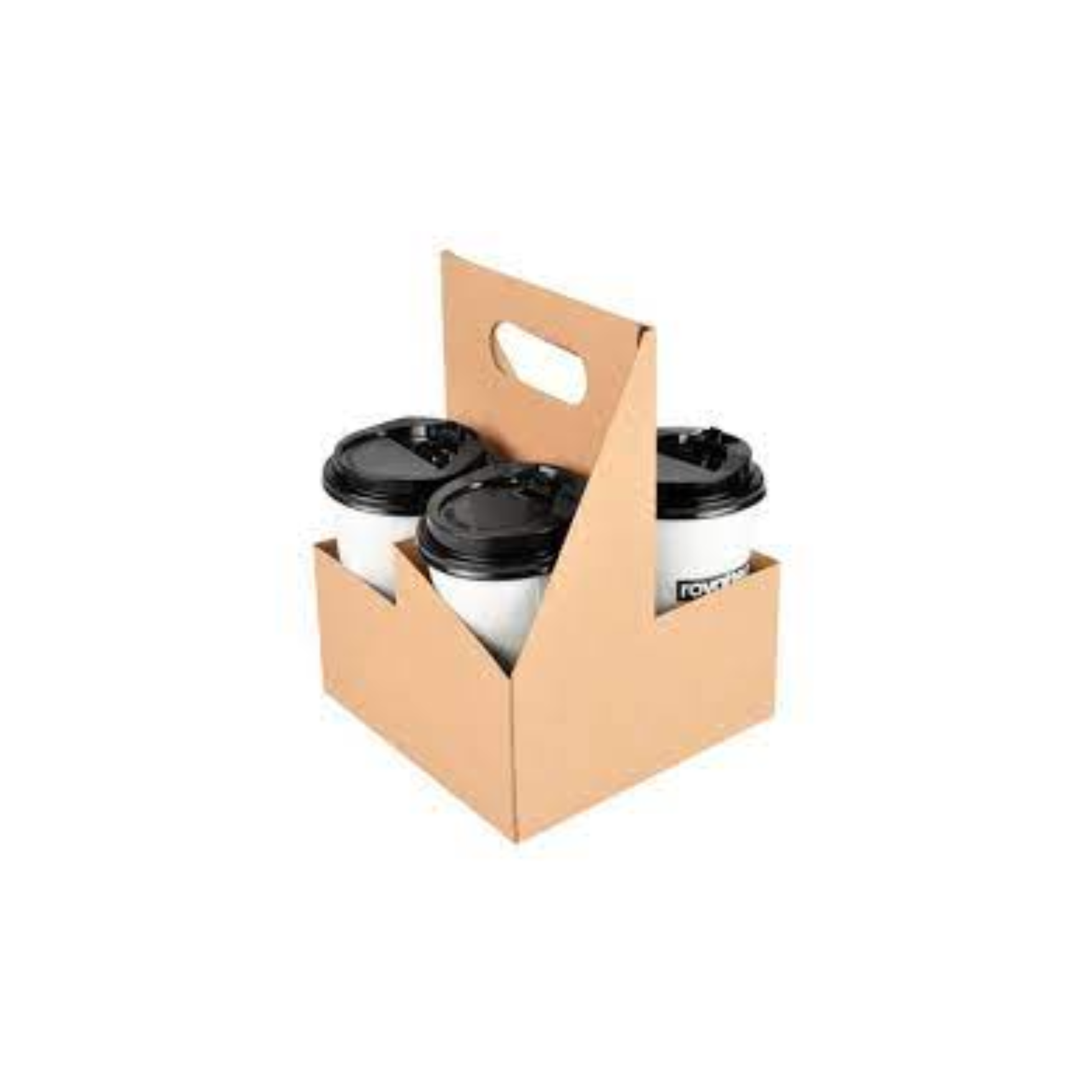 4 Cup Drink Holder Tray -Kraft