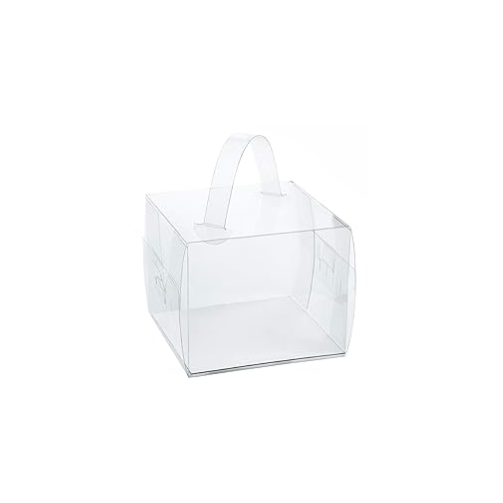 5'' PET Handle Cake Box-Clear  (130mm)