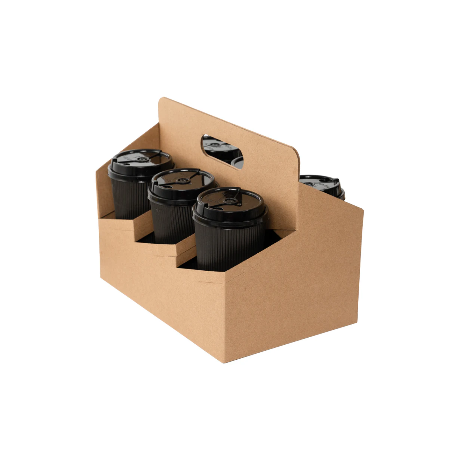 6 Cup Drink Holder Tray -Kraft