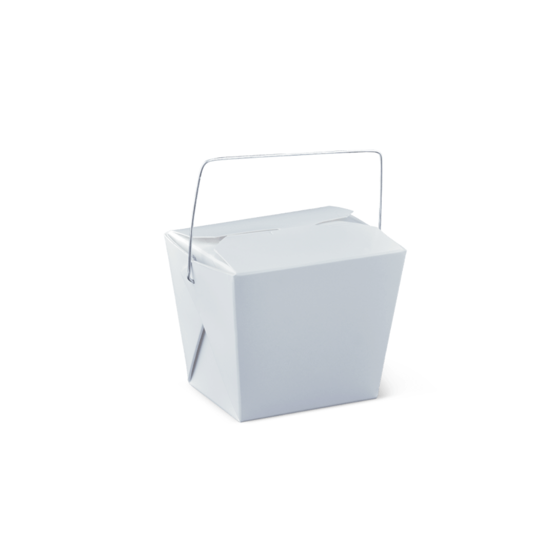 8oz Wire Food Pail - White