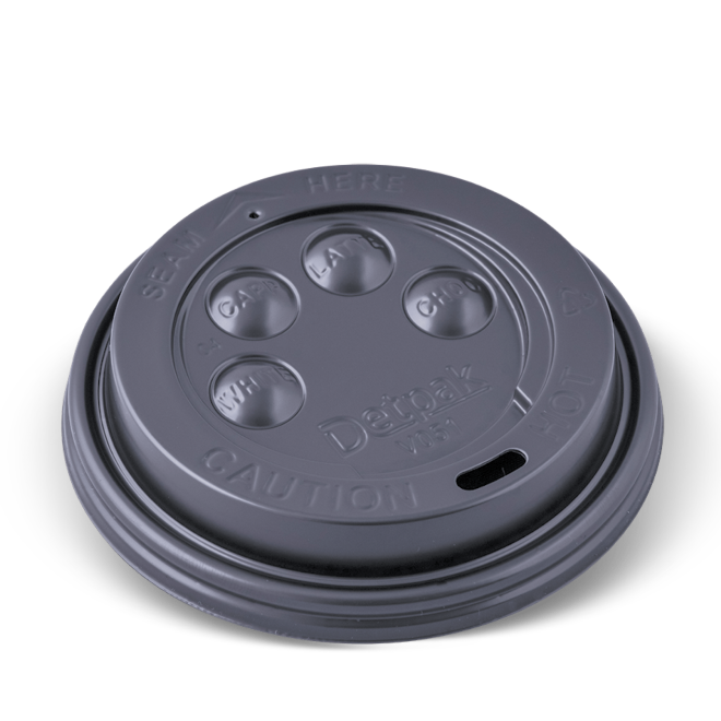12oz / 16oz / 20oz Button Lid - Black