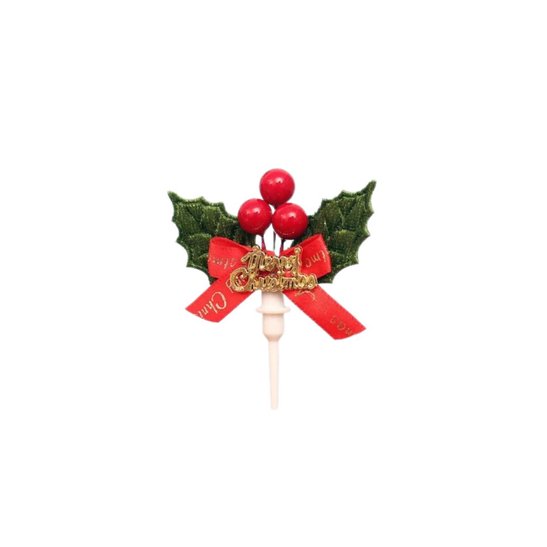 Holy Leaves with Berries/Tag/Ribbon