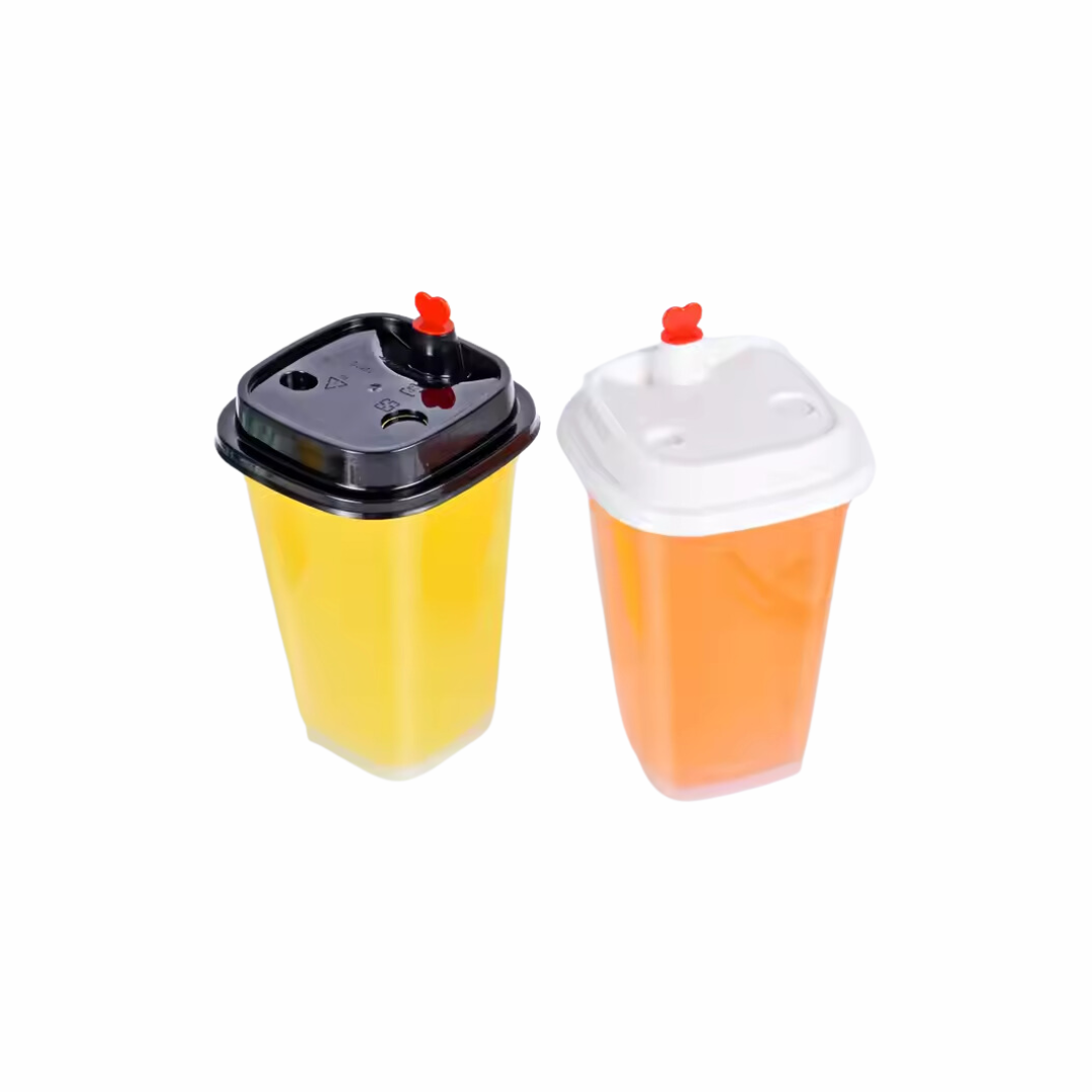 Square Lid for Injection Cup-Black