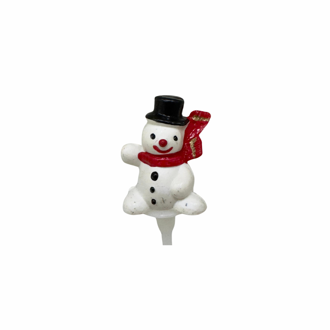 Snowman Red Scarf & Black Cap