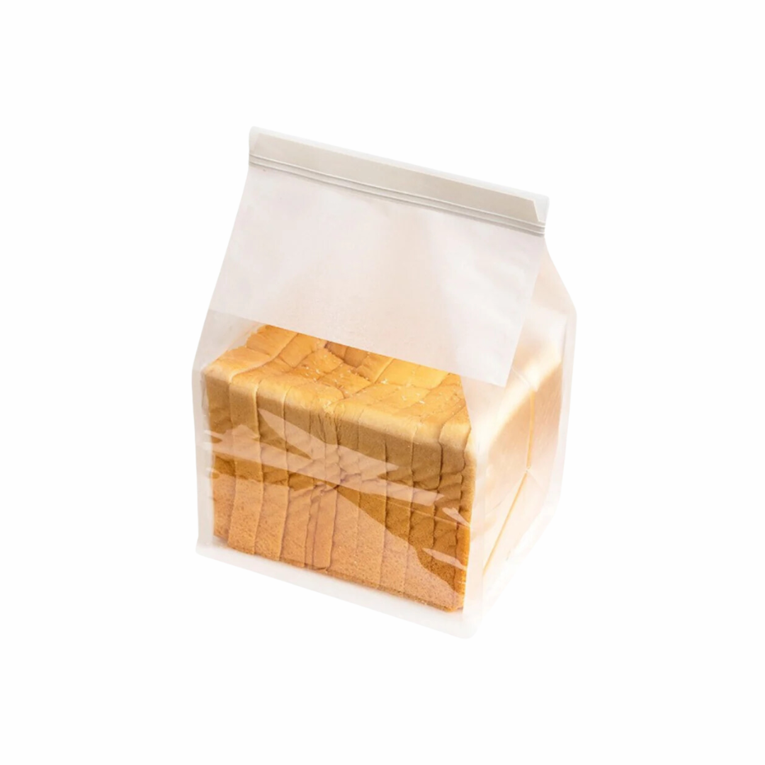 Window Tin Tie Bread Bag-White
